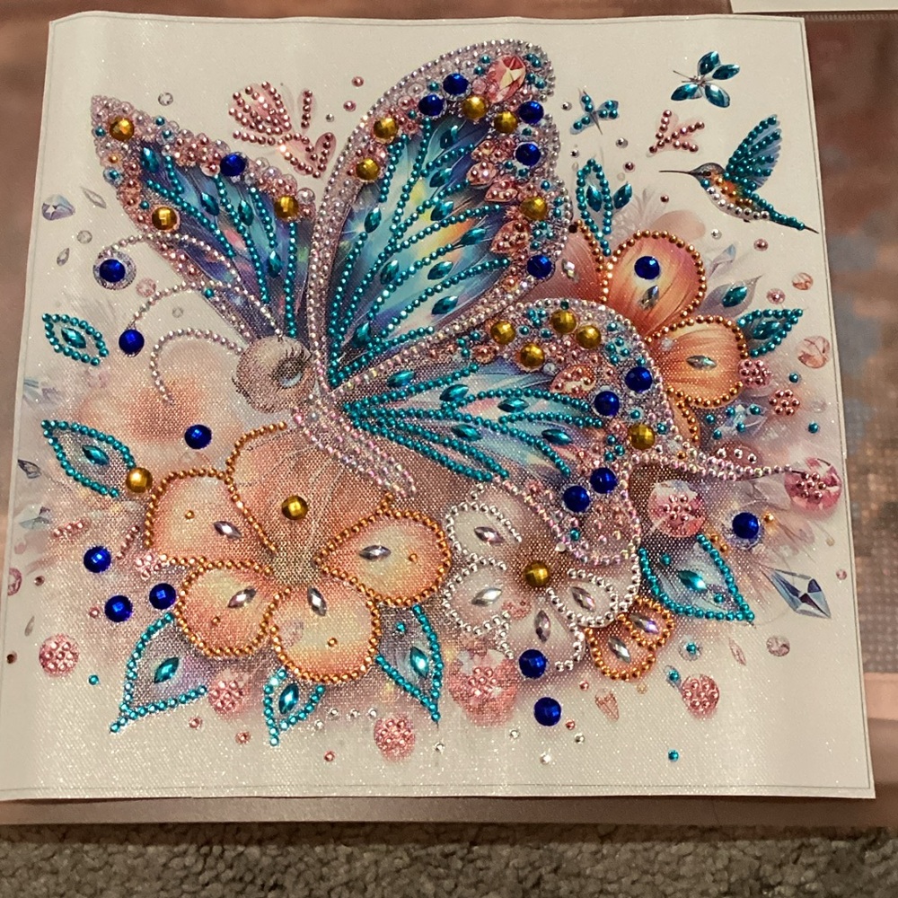 Colorful Beaded Butterfly Art